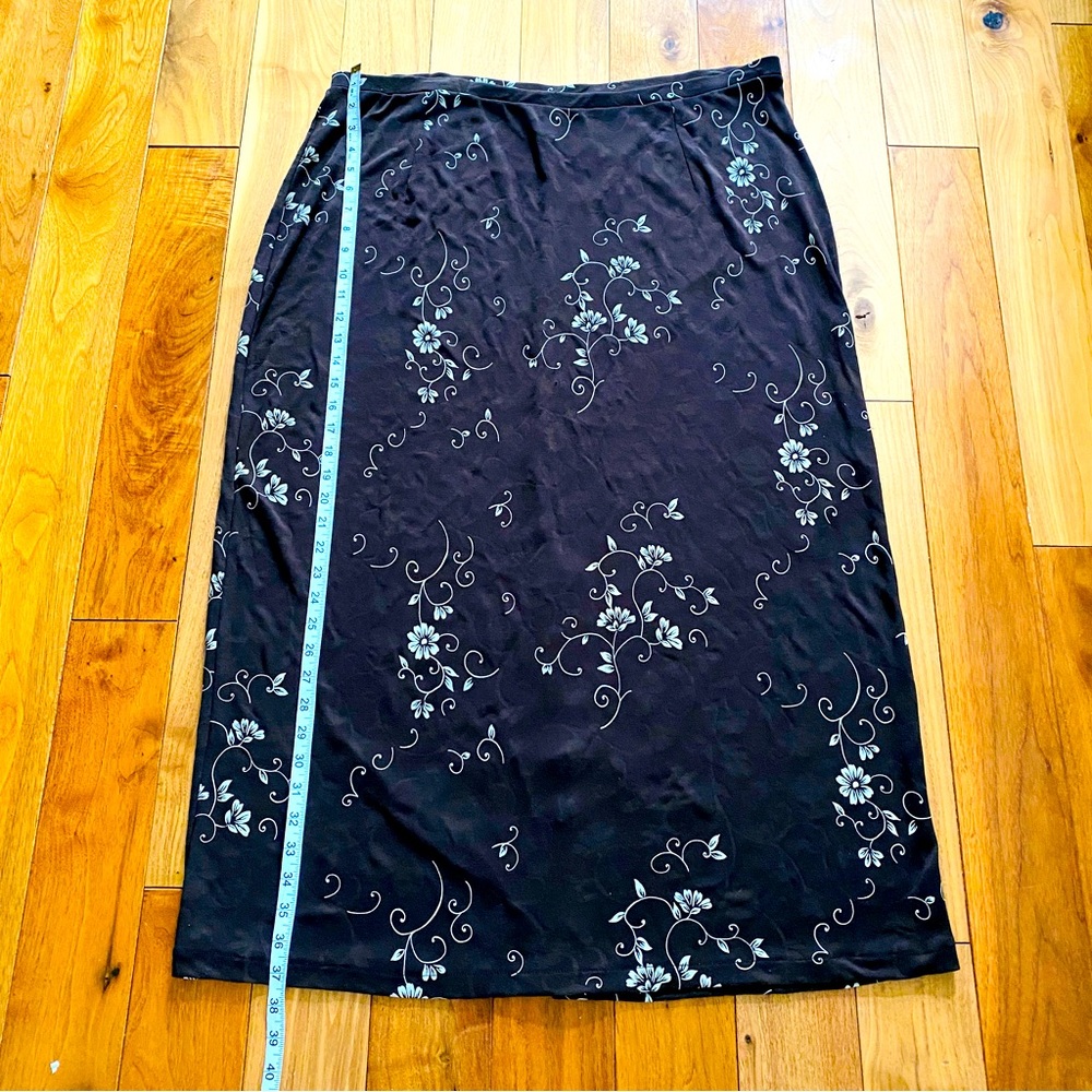 Josephine Chaus Brown Floral Maxi Skirt Women's Plus Size 3X